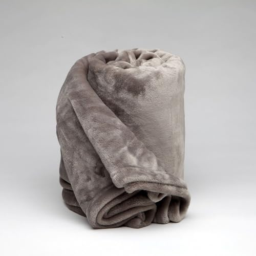 Burrito Blanco Manta 46 | Plaid | | Manta Sofá 230x240cm (+Medidas Disponibles) | Manta Invierno | Manta Suave | Plaid para Sofá o Cama | Microfibra | Color Gris