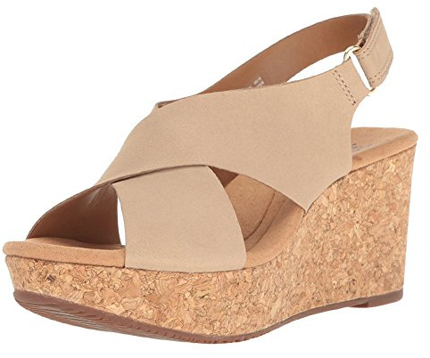 Clarks Sandalo da donna Annadel Eirwyn Wedge, sabbia, 39 EU
