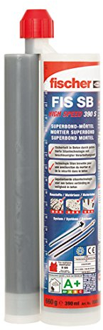 fischer Superbond-Mörtel FIS SB (HIGH SPEED) 390 S, Injektionsmörtel mit schneller Aushärtzeit, Mörtel für den Innen- & Außenbereich, Verbundmörtel für maximale Sicherheit, 390 ml