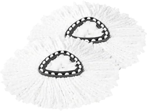 Vileda Turbo Easy Wring und Clean Classic Ersatzkopf im Doppelpack,geeignet für alle Vileda Schleudermopp-Bodenwischer,für alle harten Böden,entfernt über 99% der Bakterien nur mit Wasser,2er Pack