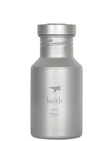 Keith Ti3030 Titan Trinkflasche für Radfahren, Sport, Camping, Fahrradzubehör, Kochgeschirr, 400 ml