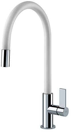 Franke Miscelatore Monocomando Lavello con erogatore Estraibile Ambient Evo 115.0373.949 Chrome/Weiß