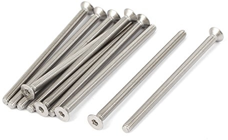 sourcing map - M4 x 70 mm Tornillo hexagonal de cabeza avellanada, 10 piezas