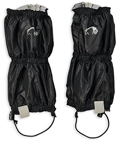 Tatonka Gaiter Ripstop Short Light - Wasserdichte Gamaschen mit Sohlenfixierung und Reißverschluss - Inklusive Packbeutel - Schützen Schuhe und Hosenbeine beim Wandern und Trekken (black)