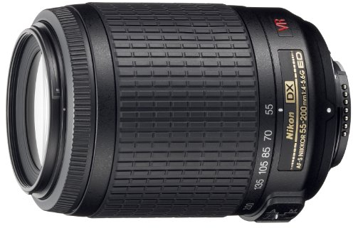 Nikon AF-S DX Zoom-Nikkor 55-200mm 1:4-5,6 G IF-ED VR Objektiv (52mm Filtergewinde, bildstab.) schwarz
