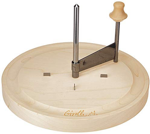 Swissmar S3300 Girouette Käseschaber, Edelstahl/Holz/Kunststoff, 22.2cm x 16.8cm, Für Tète de Moine-Käse/Schokolade, 3-teilig, Geschenkset, Braun