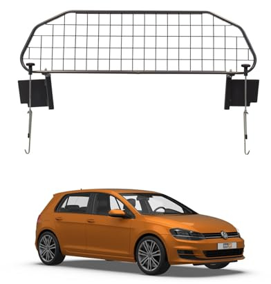 Travall Hundegitter für Volkswagen Golf 2012-2020, fahrzeugspezifisches Trenngitter für den Kofferraum aus Stahl, passgenau für sicheren Hundetransport