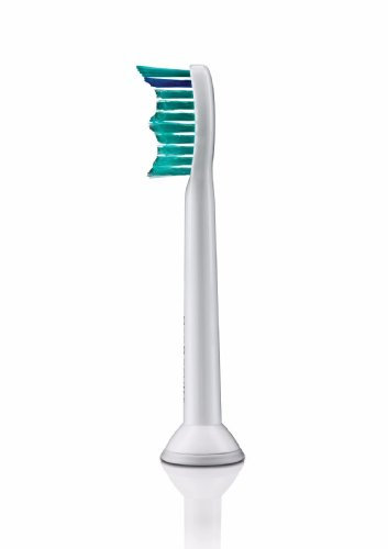 Philips Sonicare Ersatzbürsten Original ProResults HX6011/02 gelangen an schwer erreichbare Stellen & passen auf jede Sonicare Zahnbürste mit Aufsteck-System – 1er Pack, Standard, Weiß