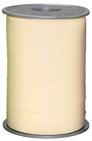 C.E. Pattberg Geschenkband Matt créme, 200 m Ringelband Paperlook zum Einpacken von Geschenken, 10 mm Breite, Zubehör zum Dekorieren & Basteln, Dekoband für Präsente, zu jedem Anlass