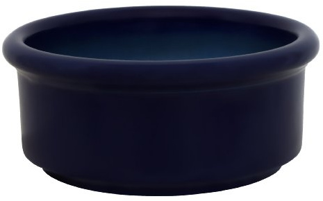 K&K Keramik Bonsaischale rund 3 Liter Pflanzschale Halle, 25x11 cm robust, dickwandig, frostfest aus Steinzeug-Keramik (blau)