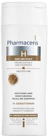 Pharmaceris H-Sensitonin Feuchtigkeitsspendendes Shampoo für empfindliche Kopfhaut, Lindert Reizungen, Mizellen Reinigungsshampoo, ohne SLS, Glättet Haare, Für Damen und Herren - 250 ml
