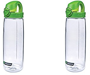 Nalgene Trinkflasche Everyday OTF, Clear/Green Set of 2