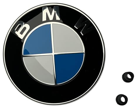 BMW Original Hood Roundel Emblem mit 2 Ösen für alle Modell und für Stamm E32/e38 7-Serie von 86 - 01, E34 5-Serie ab 88 - 95, E36 3-series Von 90 bis 99