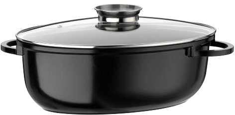 GSW 410533 CERAMICA Bräter XL 38cm, Schwarz