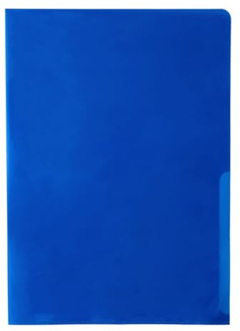 Sichthüllen A4 PP 160 my glatt transparent blau Daumenaussparung 100 Stk | 0,16 mm starke PP‑Folie, fotoechte Qualität und schnelle Entnahme durch präzise Daumenaussparung