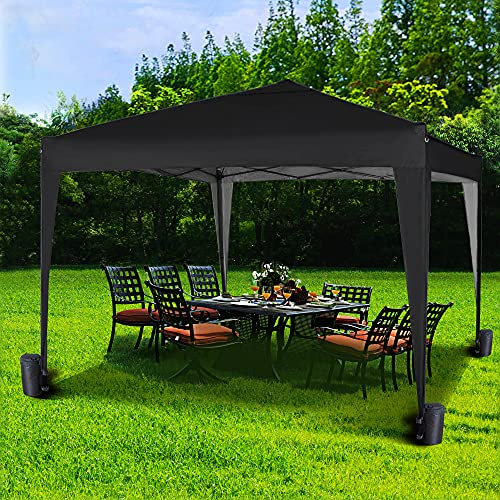 mcc direct 3x3m Pop-up Gazebo Waterproof Outdoor Garden Marquee Canopy NS (Black)