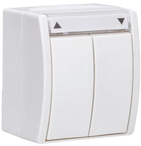 Busch-Jaeger 2601/4 W-54 Jalousieschalter Wippschalter, 1-polig (Thermoplast) Alpinweiß Ocean® (IP 44) 2CKA001085A1625