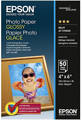 Epson Pack di 50 fogli Carta fotografica lucida, 102 X 152 mm (4 x 6)