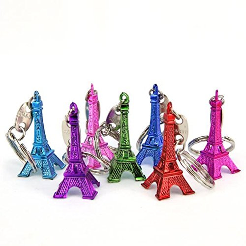 Lot Revendeur 50 Porte-clé Tour Eiffel Couleurs Mélangées Paris France Souvenir