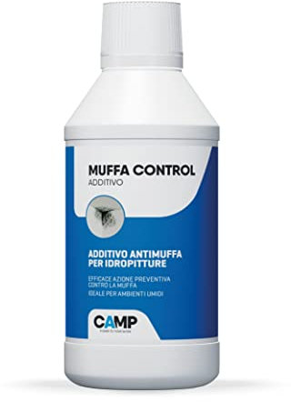 ‎CAMP MUFFA CONTROL ADDITIVO, Antimuffa concentrato per idropitture, Previene la formazione della muffa, 250 ml