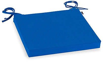 H.O.C.K. Stuhlkissen mit Bändern 40x40x4cm Outdoor Classic Uni blau