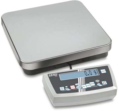 Balance de comptage plate-forme [Kern CD 15 K0.05] selbsterklärende Industrie Balance de comptage pour charges élevées, portée [Max] : 15 kg, graduation [d] : 0,05 g Capacité, reproductibilité : 0,1 g, linéarité : 0,25 g, plateau de mesure : LxPxH 308 x 318 x 75 mm (Inox)