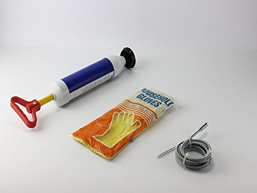 Abflussreinigung Rohrfrei Set Druck Rohr Reiniger Pumpe Spirale Handschuhe
