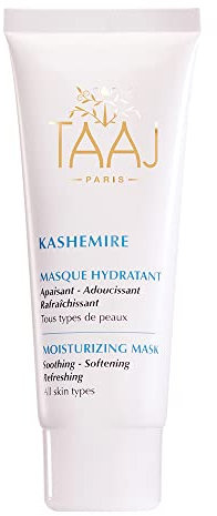 TAAJ | Masque hydratant - KASHEMIRE | Masque hydratant visage | Apaisant, adoucissant & rafraîchissant | Ressource les peaux déshydratées | 97% d'ingrédients d'origine naturelle | Vegan | 75ml