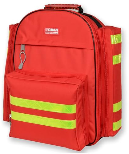 Gima - Logic Rusksack, Polyester, rot, Größe M, Maße 40x20x47 cm, für Rettungskräfte, Trauma-Ärzte, Sanitäter, Erste Hilfe und Zivilschutzprofis, 1 Stück