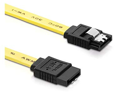 adaptare 31203 Câble SATA 30 cm 6 Go / s avec clip en métal jaune