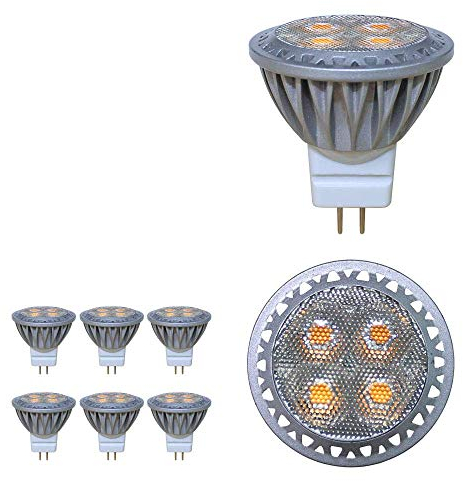 Baoming MR11 - Lampadina a faretto LED, GU4, 3 W 12 Volt, super luminosa pari ad una lampadina alogena da 35 W, 280 lm, fascio di illuminazione di 30°, 6000 K, colore della luce: bianco freddo, confezione da 6 unità