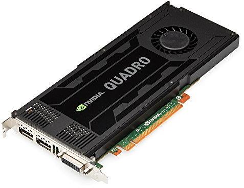 PNY NVIDIA QUADRO K4000 Carte Graphique Professionnelle 3 Go GDDR5 PCI-Express 2 x DP + DVI + Stereo (VCQK4000-PB)