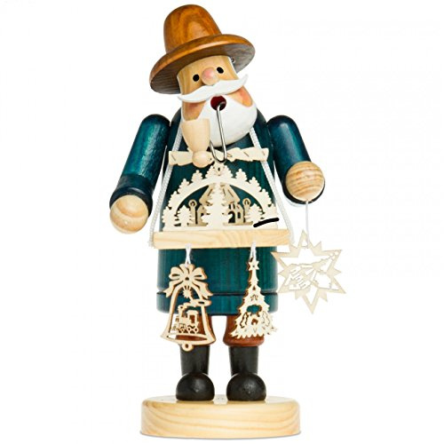 SIKORA RM-A Räuchermännchen aus Holz 3 Größen Verschiedene Motive, Farbe/Modell:A07 blau - Leuchtenhändler, Höhe in cm:Höhe ca. 15 cm