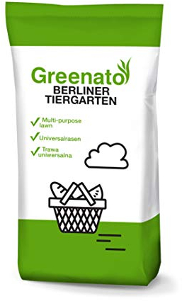 Semillas de césped Greenato Berliner Tiergarten 25kg Semillas de césped ornamental Césped Semillas de césped Hierba - Unidad de embalaje a elegir entre 1-30kg