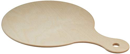 demolli fsc-10454 Planche à découper avec Manche pour Pizza, Polenta, apéritives, Bois hêtre, Naturel