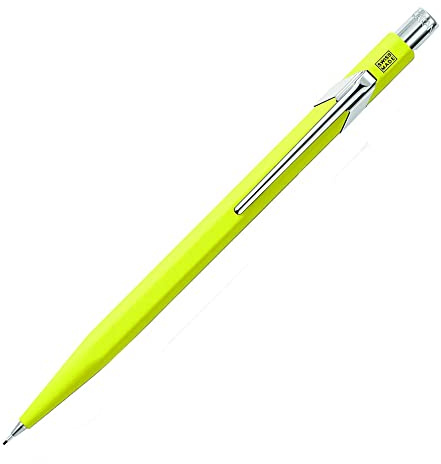 Caran Dache Mechanical Pencil, Fluo Line, Yellow, with 0.7mm Lead