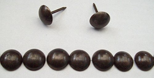 Ironmongery World 100 x Antique Bronze Or Brass Steel Upholstery Nails Studs Tacks Wood Chest - Antique/Bronze