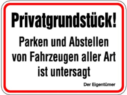 LEMAX® Hinweisschild, Parken und Abstellen ist untersagt, 300x400mm Alu geprägt 0 400x300mm