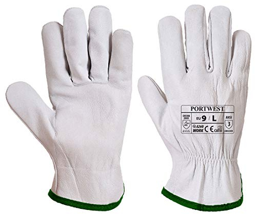 Portwest A260 Classic Goat Skin Oves Driver Glove Gray, X-Large