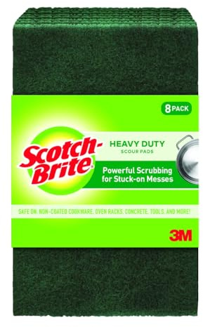 Scotch-Brite Heavy Duty Scour, Green, 8 Pads