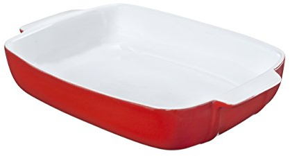 PYREX SIGNATURE Fuente Rectangular Cerámica roja 29X19X7Cm