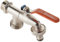 Bradas GKK0534 Robinet de Jardin Extérieur Double Vanne Zapf Argent 3/4 x 1