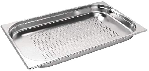 Vogue K839 in acciaio INOX perforato 1/1 Gastronorm pan, 40 mm
