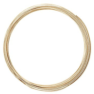 Vaessen Creative Aluminiumtråd platt präglad 5 x 1 mm 5 m ljusguld