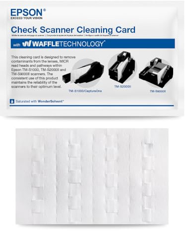 Waffletechnology Cleaning Card for Epson CaptureOne™ Check Scanner (15 Cards)