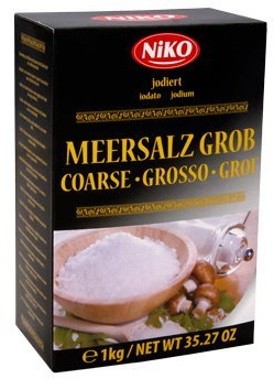 Grobes Meersalz in der 1kg Packung von Niko