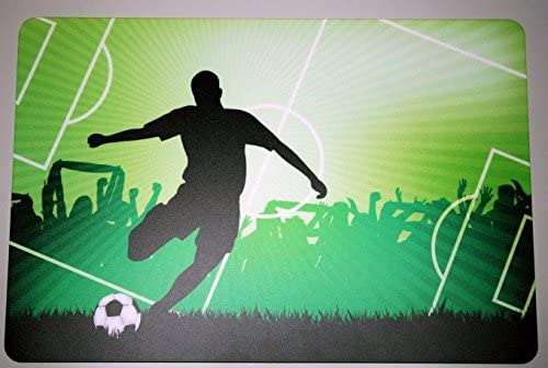 Schreibtischunterlage 40 x 60 cm Fußball Fußballspieler auf Spielfeld grün