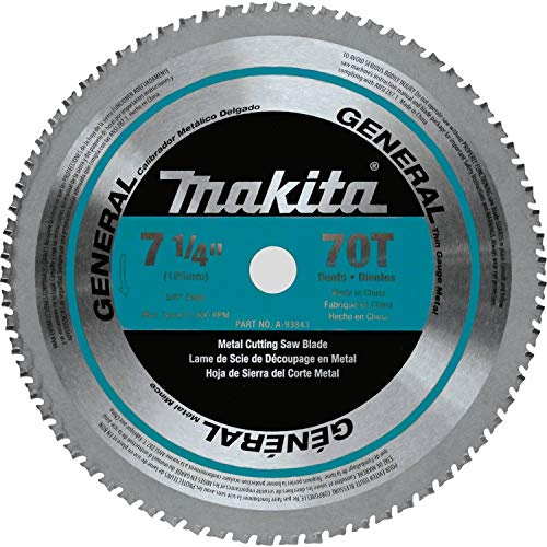 Makita A-93843 7-1/4-Inch 70-Teeth Carbide Metal Cutting Blade, Silver