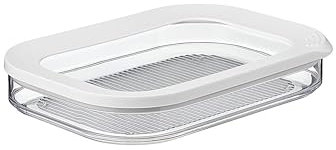 Mepal - Contenitore per la Conservazione di Salumi Modula - Scatola con Coperchio - Conservare Fette di Pancetta, Pollo e Formaggio - Contenitore per la in Frigo - 1 x 550 ml - White
