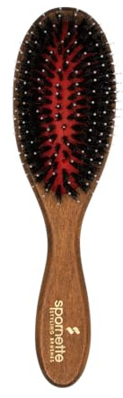 Spornette Boar Bristle Hair Brush for Women - Porcupine Brush with German Boar and Nylon Bristles for Detangling, Straightening & Smoothing - For All Hair Types